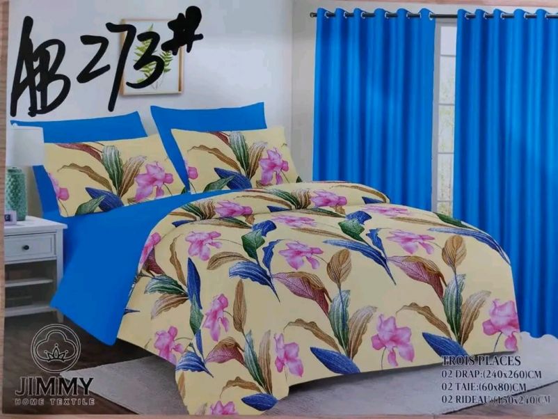 Set bed sheets with blinds
