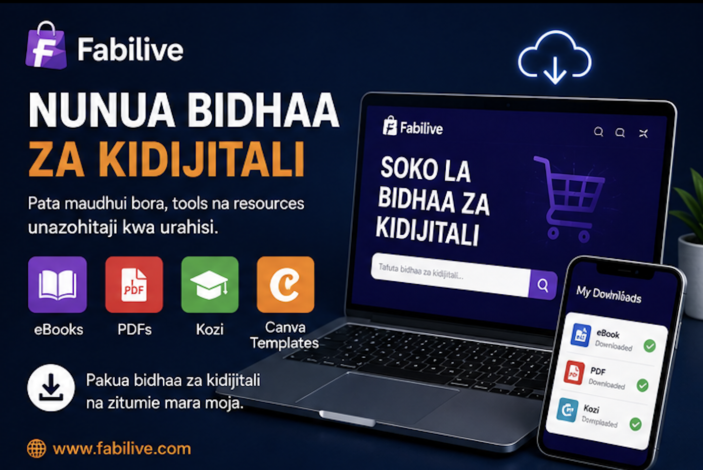 Pakua Bidhaa za Kidijitali kwa Kazi, Biashara na Kujifunza